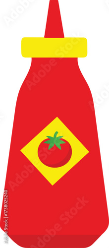 sauce bottle vector icon. ketchup illustration