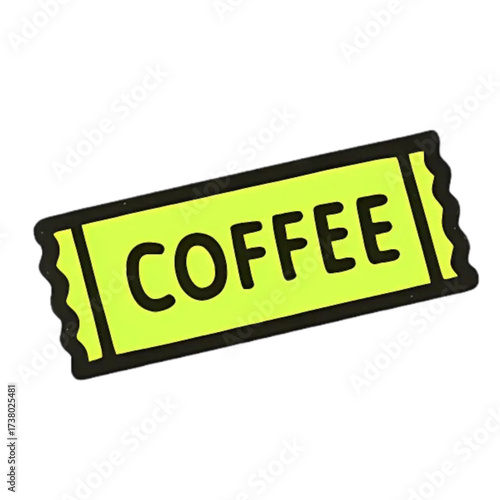 vector illustration of coffee sachet in vibrant color