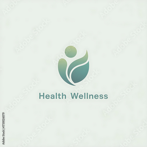 A minimalist logo for Afya, a health and wellness brand, features a stylized leaf suggesting a human silhouette, incorporating gradients from pale green to teal.