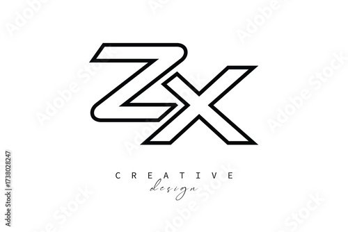 ZX Creative Monogram Logo Design-Stock Creative Branding Design Concept