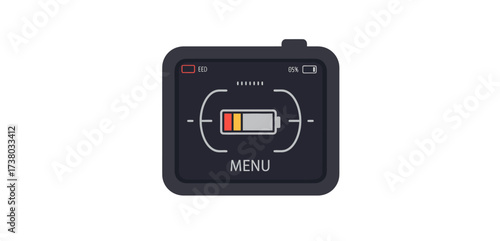 battery indicator showing power level illustrating energy consumption on a device screen ideal for technology articles  sustainable solutions