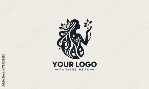 Plant Goddess vector logo illustration Free Download Plant Goddess vector logo illustration - GFXLoad