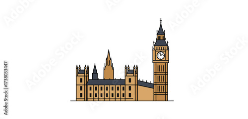 big ben illustration iconic parliament building in london a detailed vector graphic ideal for travel blogs architectural studies and cultural heritage projects