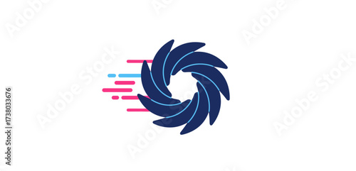 futuristic vortex motion graphic dynamic blue energy swirl for technology background conveying innovation speed and modern communication