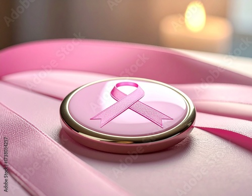No Bra Day Badge  – Breast Cancer Awareness Emblem Design