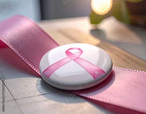 No Bra Day Badge  – Breast Cancer Awareness Emblem Design