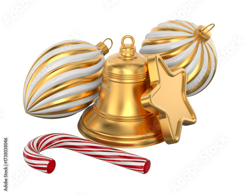 Christmas decoration on whi...