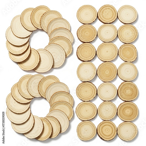Natural Unfinished Wood Slices with Bark Edges for DIY Craft Projects and Rustic Home Decor – Bulk Set of Round Tree Discs for Coasters, Ornaments, and Table Centerpieces