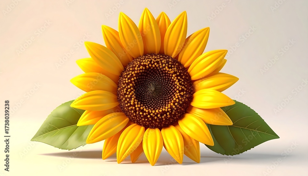 Fototapeta premium Sunflower Icon Yellow Happiness