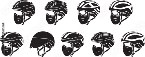 helmet silhouette vector, safety helmet clipart, biker headgear art, protection equipment design, black helmet svg, motorbike safety graphic, racing helmet illustration, sports helmet artwork, adventu