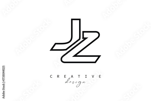 JZ Creative Monogram Logo Design-Stock Creative Branding Design Concept