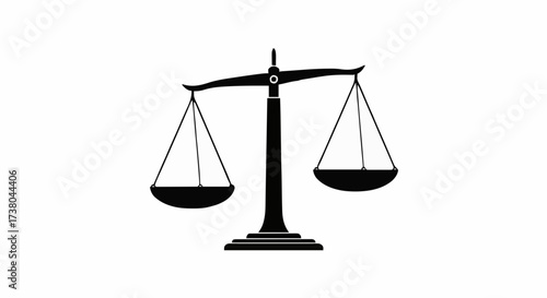 Black silhouette of a balance scale