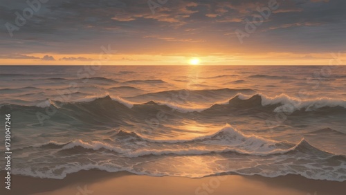 Beautiful ocean evening sun choices module dusk model creative