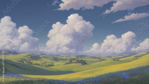 Canvas nature region sky background same hires photorealistic
