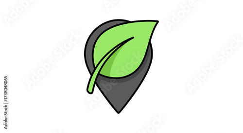 eco location pin highlighting environmental consciousness and sustainable initiatives for eco-friendly travel destinations and green living awareness.