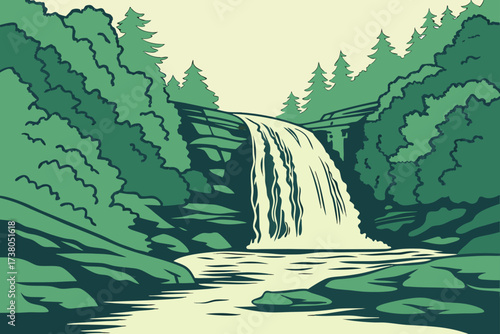 Muddy Creek Falls in Swallow Falls State Park, Maryland, tallest waterfall in the state at 53 feet high