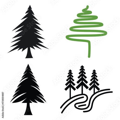  pine tree logo design