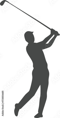 Golfer Swing Pose