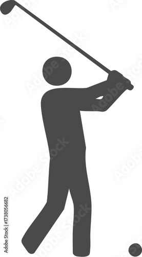 Golfer Swing Pose