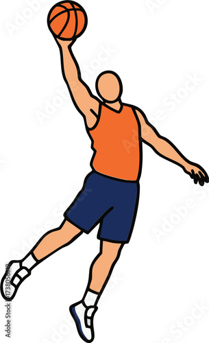 Basketball Player Dunking