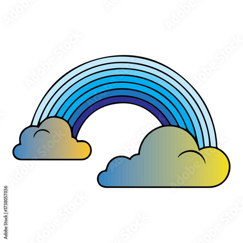 Stylized Rainbow Clouds