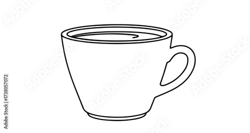 Illustration of a coffee cup, capturing the essence of morning routines and beverage enjoyment