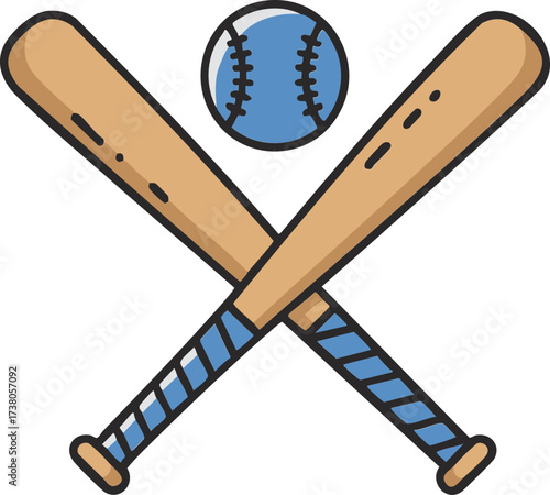 Crossed Baseball Bats Icon