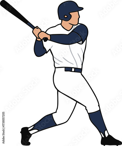Baseball Player Ready to Bat