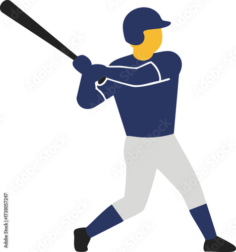 Baseball Player Ready to Bat
