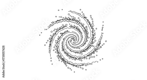 Abstract spiral design with circles and lines, creating a mesmerizing visual effect