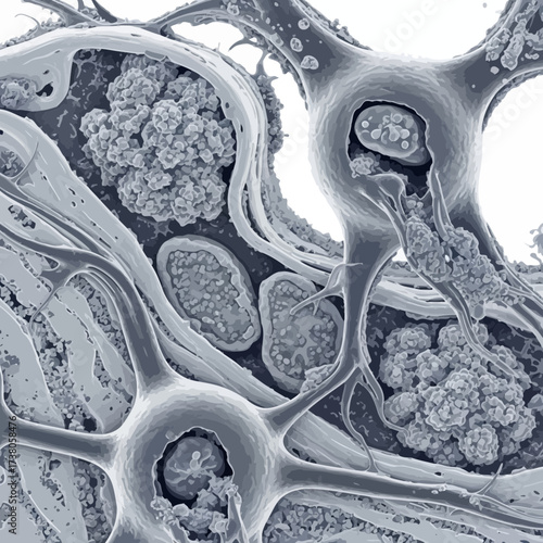 Neurodegenerative Disease: Cellular Degeneration in Brain Tissue