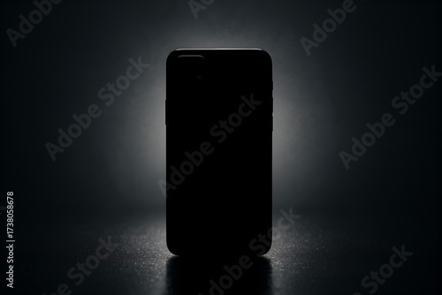 mobile phone on black background