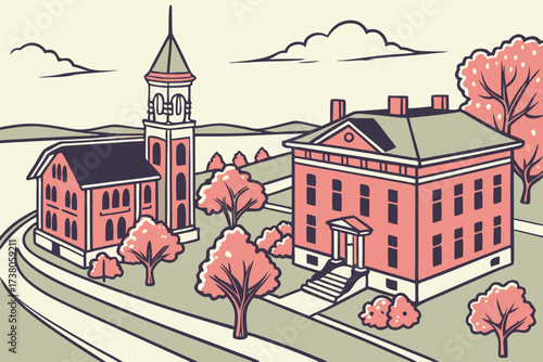 Old Town Traverse City in Michigan, historic red-brick buildings with cherry heritage and waterfront views