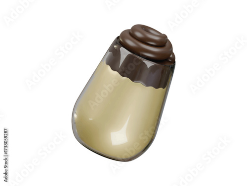 dalgona icon 3d illustration render