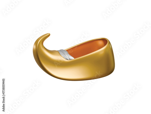 arabian shoes icon 3d illustration render