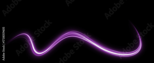 Luminous lines of speed. Light glowing effect . Abstract motion lines. isolated Light trail wave, fire path trace line, car lights, optic fiber and incandescence curve twirl.