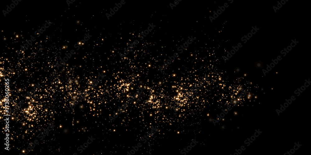 Fototapeta premium Christmas dust, festive dust, sparkle dust, glitter dust, holiday overlay in glowing style. Transparent PNG perfect for Overlay in magical Christmas designs. Includes high-quality PNG file.