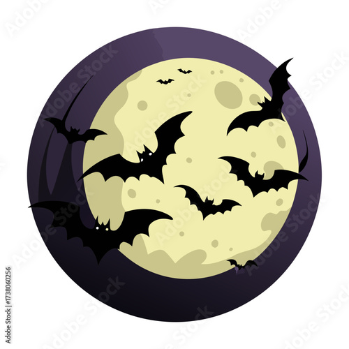 halloween background with bats