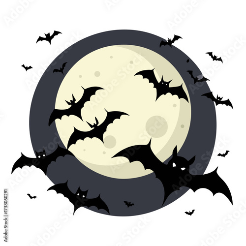halloween background with bats