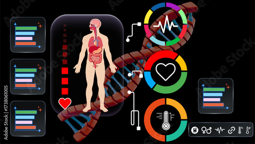 vector illustration of an abstract background. transparent Healthcare provider operating digital health interface, secure, efficient, and modern approach to health information management - 1
