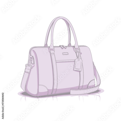 Elegant lilac weekender bag for stylish travel getaways, perfect for business trips or a chic gym bag, a sophisticated accessory for modern lifestyles