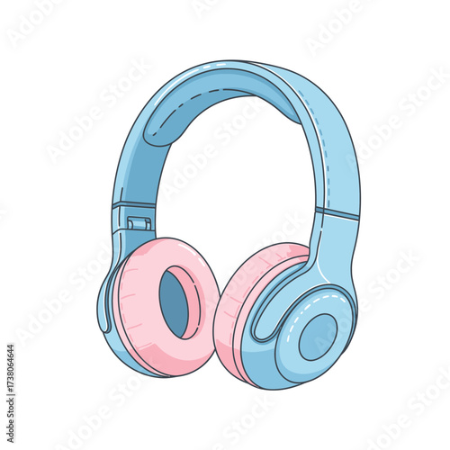 Enjoy vibrant modern sound with these stylish blue and pink headphones, perfect for music lovers and podcast enthusiasts who value comfort and aesthetics
