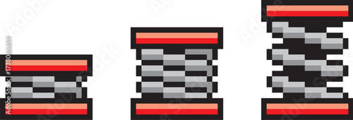 ゲーム風ドット絵　バネのトランポリン