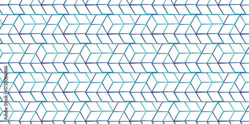 White hexagon cubic modeling cubes Illustration decoration seamless white material pattern square design.	