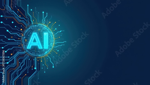 Wallpaper Mural Futuristic Digital Concept with Circuit Network Design Torontodigital.ca