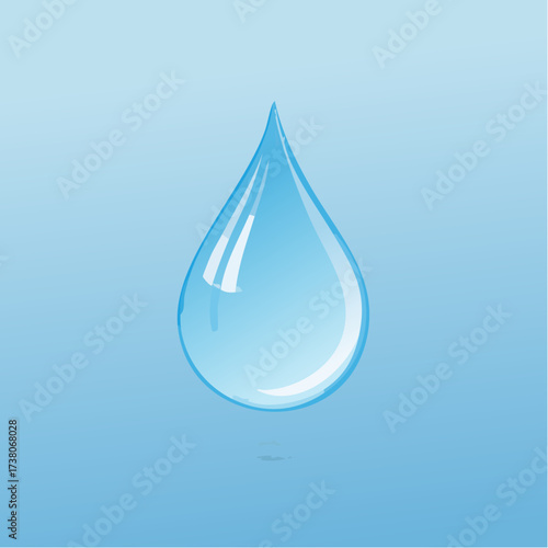 water drops on blue background
