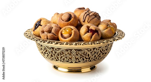Artisanal crafted bowl overflowing with exotic dried fruits and nuts creates a rustic display