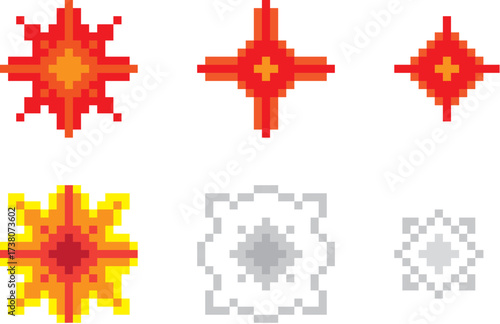 ゲーム風ドット絵　爆発エフェクト