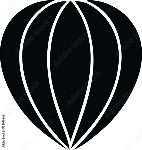 Classic hot air balloon silhouette icon symbol simple graphic design element ready for use