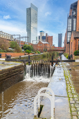 Wall Mural Castlefield Basin on the Bridgewater canal in Manchester